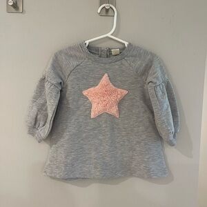 Tucker and Tate baby 12 month Gray Kids Top with Pink Star dress